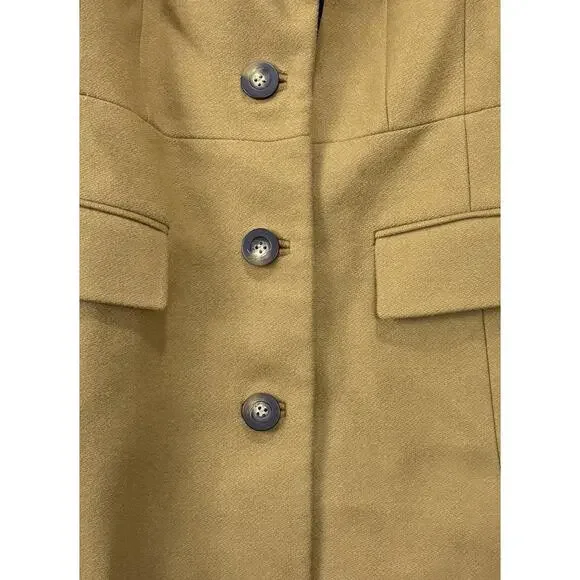 Boden Wool Blend Ground Ginger Crumbie Coat Size 4 - Picture 5 of 15